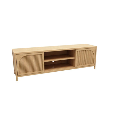 Natural Bamboo Bathroom Storage Cabinet With Shelves - Omega Lifestyles