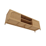 Natural Bamboo Bathroom Storage Cabinet With Shelves - Omega Lifestyles