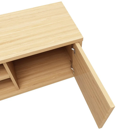 Natural Bamboo Bathroom Storage Cabinet With Shelves - Omega Lifestyles