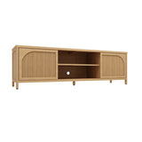 Natural Bamboo Bathroom Storage Cabinet With Shelves - Omega Lifestyles