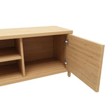 Natural Bamboo Bathroom Storage Cabinet With Shelves - Omega Lifestyles