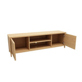 Natural Bamboo Bathroom Storage Cabinet With Shelves - Omega Lifestyles