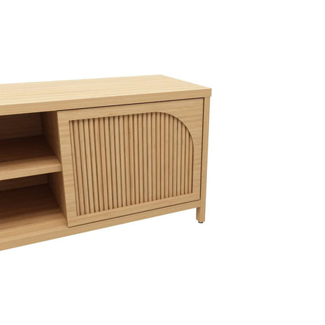 Natural Bamboo Bathroom Storage Cabinet With Shelves - Omega Lifestyles