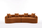 Orange Curved Foam Spring 4 - Seat Modular Sofa - Dreamtide - Omega Lifestyles
