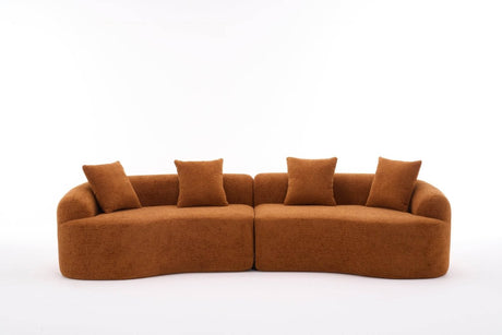 Orange Curved Foam Spring 4 - Seat Modular Sofa - Dreamtide - Omega Lifestyles