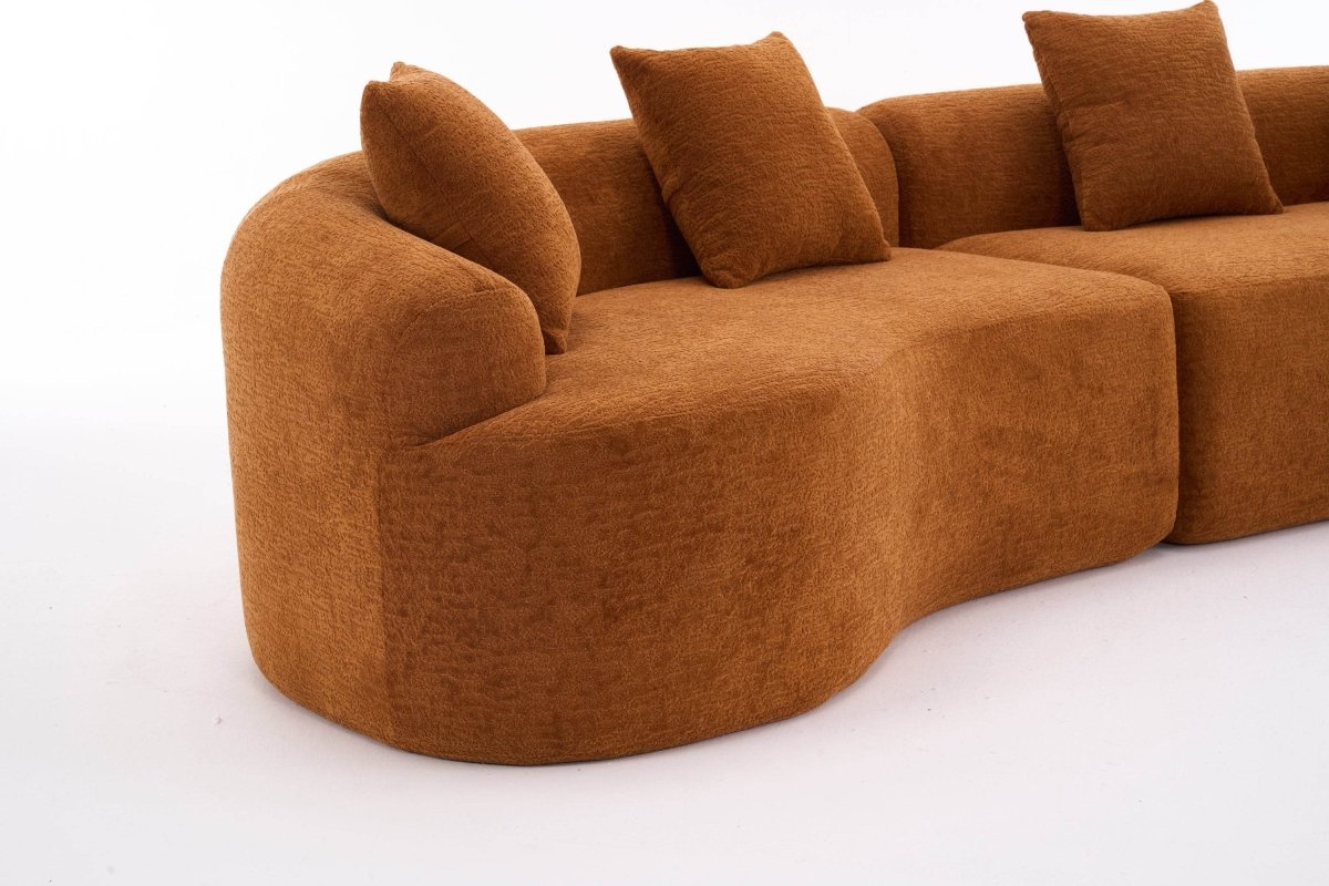 Orange Curved Foam Spring 4 - Seat Modular Sofa - Dreamtide - Omega Lifestyles