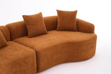 Orange Curved Foam Spring 4 - Seat Modular Sofa - Dreamtide - Omega Lifestyles