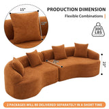 Orange Curved Foam Spring 4 - Seat Modular Sofa - Dreamtide - Omega Lifestyles