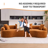 Orange Curved Foam Spring 4 - Seat Modular Sofa - Dreamtide - Omega Lifestyles