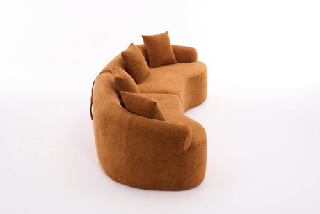 Orange Curved Foam Spring 4 - Seat Modular Sofa - Dreamtide - Omega Lifestyles