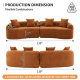 Orange Curved Foam Spring 4 - Seat Modular Sofa - Dreamtide - Omega Lifestyles