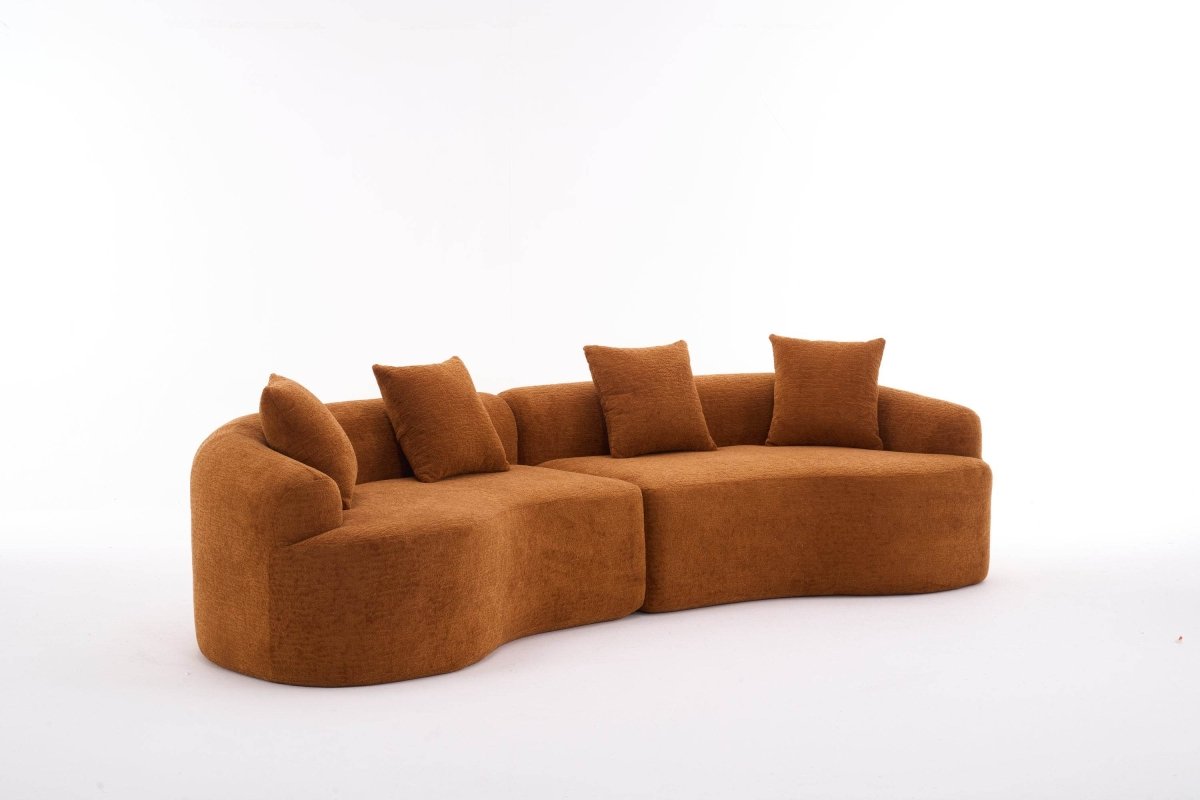Orange Curved Foam Spring 4 - Seat Modular Sofa - Dreamtide - Omega Lifestyles