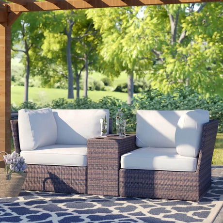 Outdoor Weather - Resistant Wicker Loveseat With Cushions - Dreamtide - Omega Lifestyles
