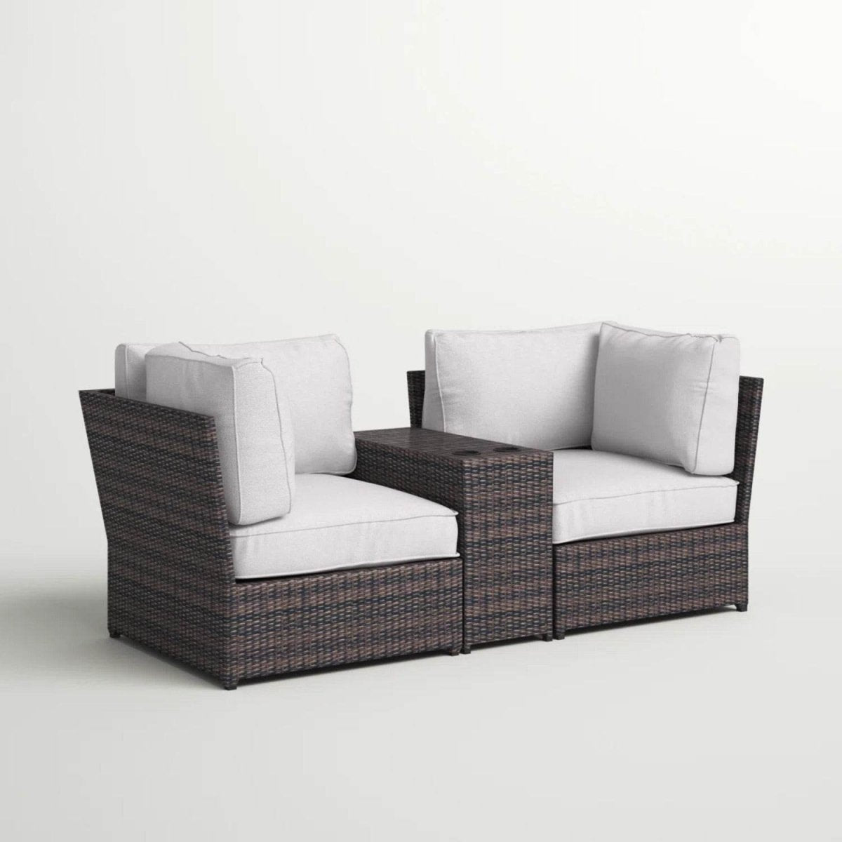 Outdoor Weather - Resistant Wicker Loveseat With Cushions - Dreamtide - Omega Lifestyles