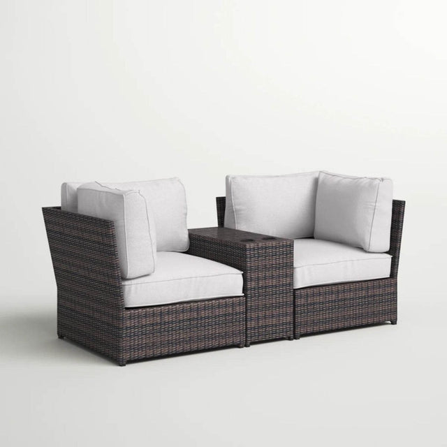Outdoor Weather - Resistant Wicker Loveseat With Cushions - Dreamtide - Omega Lifestyles