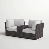 Outdoor Weather - Resistant Wicker Loveseat With Cushions - Dreamtide - Omega Lifestyles