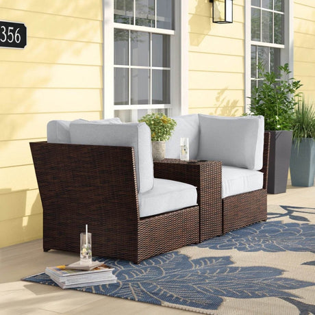 Outdoor Weather - Resistant Wicker Loveseat With Cushions - Dreamtide - Omega Lifestyles