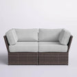 Outdoor Wicker Loveseat With Plush Weather - Resistant Cushions - Dreamtide - Omega Lifestyles