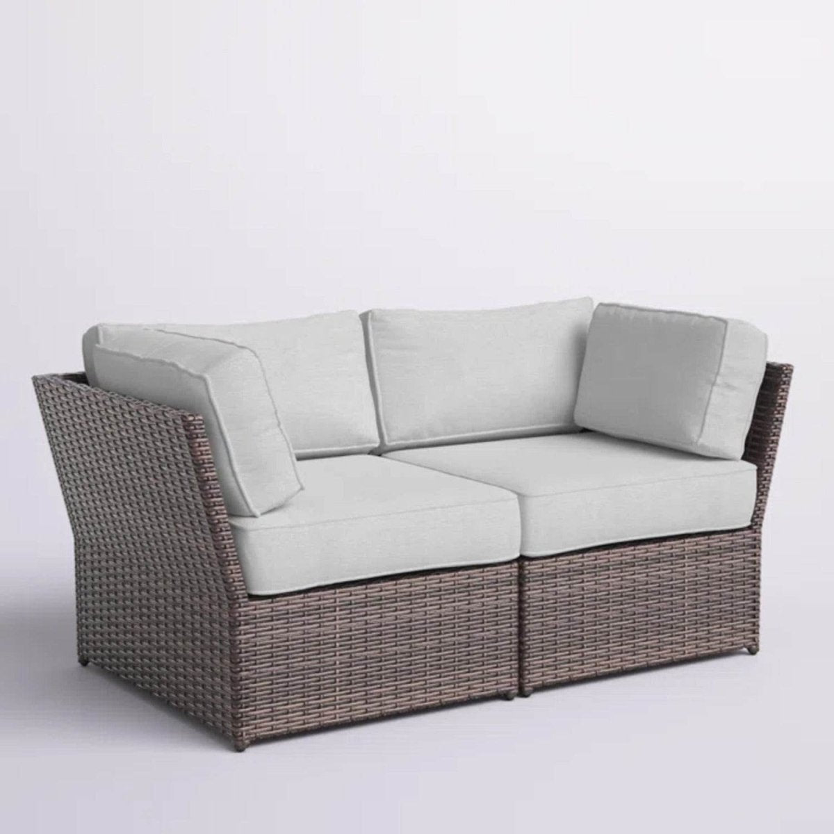 Outdoor Wicker Loveseat With Plush Weather - Resistant Cushions - Dreamtide - Omega Lifestyles