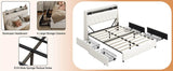 Queen Metal Platform Bed Frame With Ergonomic Headboard And Outlets - Dreamtide - Omega Lifestyles