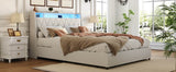 Queen Metal Platform Bed Frame With Ergonomic Headboard And Outlets - Dreamtide - Omega Lifestyles