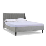 Queen Velvet Upholstered Platform Bed Frame Set - Dreamtide - Omega Lifestyles