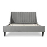 Queen Velvet Upholstered Platform Bed Frame Set - Dreamtide - Omega Lifestyles