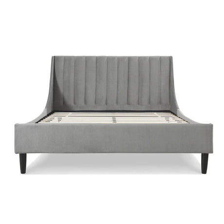 Queen Velvet Upholstered Platform Bed Frame Set - Dreamtide - Omega Lifestyles