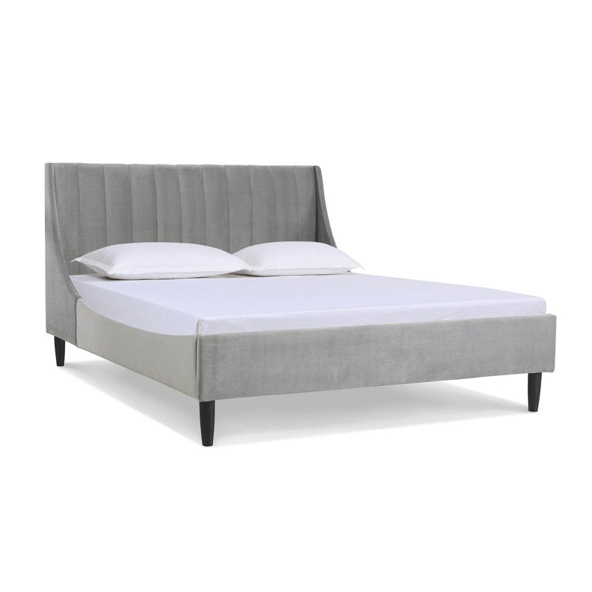 Queen Velvet Upholstered Platform Bed Frame Set - Dreamtide - Omega Lifestyles