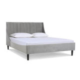 Queen Velvet Upholstered Platform Bed Frame Set - Dreamtide - Omega Lifestyles