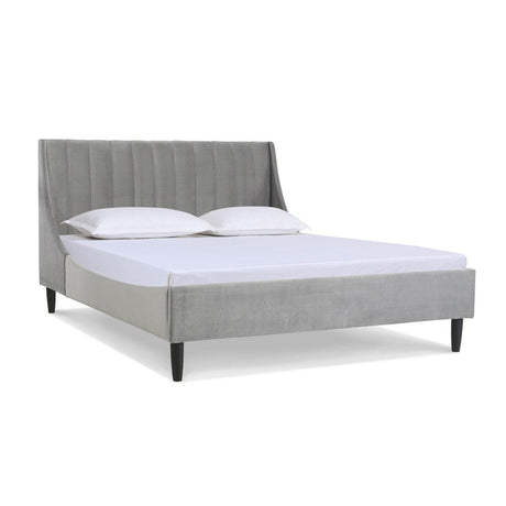Queen Velvet Upholstered Platform Bed Frame Set - Dreamtide - Omega Lifestyles