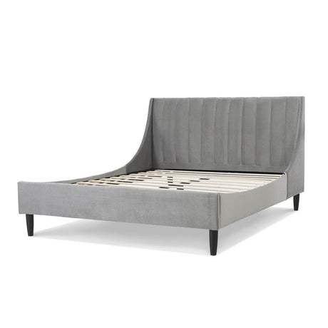 Queen Velvet Upholstered Platform Bed Frame Set - Dreamtide - Omega Lifestyles