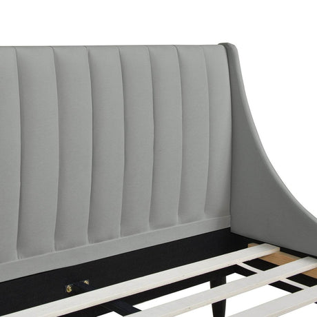 Queen Velvet Upholstered Platform Bed Frame Set - Dreamtide - Omega Lifestyles
