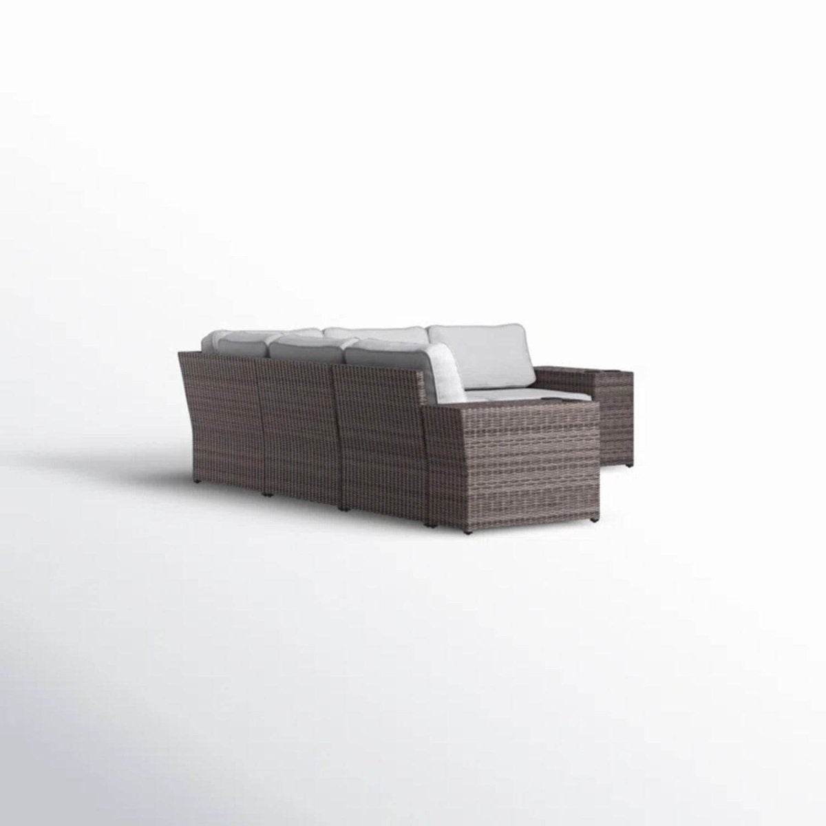 Reversible Outdoor Wicker Patio Sectional Sofa With Cushions - Dreamtide - Omega Lifestyles