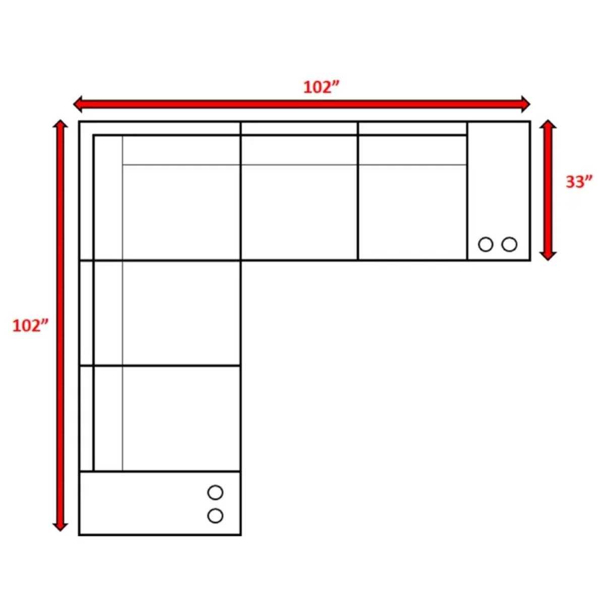 Reversible Outdoor Wicker Patio Sectional Sofa With Cushions - Dreamtide - Omega Lifestyles