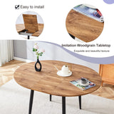 Round Extendable MDF Dining Table With Four PU Chairs - Omega Lifestyles
