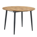 Round Extendable MDF Dining Table With Four PU Chairs - Omega Lifestyles