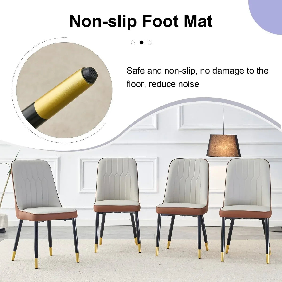 Round Extendable MDF Dining Table With Four PU Chairs - Omega Lifestyles