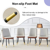 Round Extendable MDF Dining Table With Four PU Chairs - Omega Lifestyles