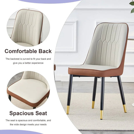 Round Extendable MDF Dining Table With Four PU Chairs - Omega Lifestyles