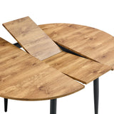 Round Extendable MDF Dining Table With Four PU Chairs - Omega Lifestyles