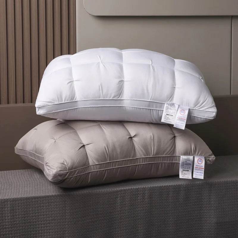 Set of 2 Deep Sleep Neck Support Plaid Pillows - Sleep Galleria