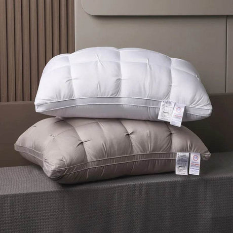 Set of 2 Deep Sleep Neck Support Plaid Pillows - Sleep Galleria