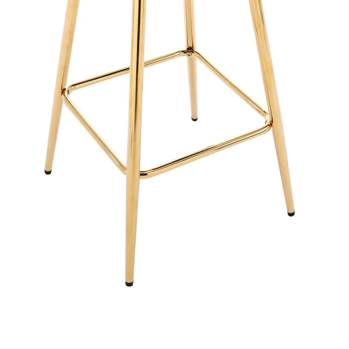 Set of 2 Green Velvet Fabric Foam Bar Stools - Omega Lifestyles