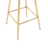 Set of 2 Green Velvet Fabric Foam Bar Stools - Omega Lifestyles