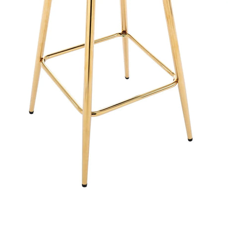 Set of 2 Green Velvet Fabric Foam Bar Stools - Omega Lifestyles