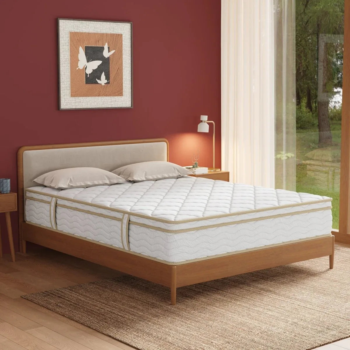 Soft 12-Inch Euro Top Hybrid Pocket Coil Queen Mattress - Omega Lifestyles