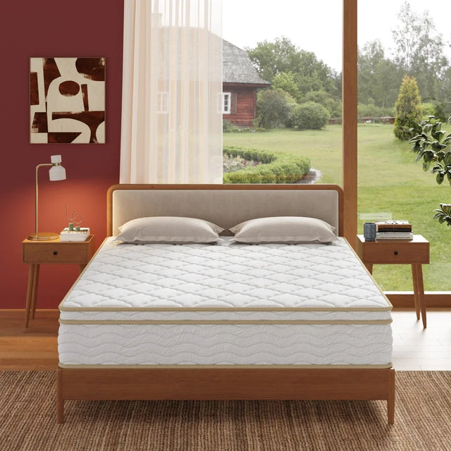 Soft 12-Inch Euro Top Hybrid Pocket Coil Queen Mattress - Omega Lifestyles