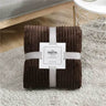 Soft Warm Striped Coral Fleece Blanket - Sleep Galleria