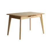 Solid Oak Extendable Dining Table With Metal Slide - Omega Lifestyles